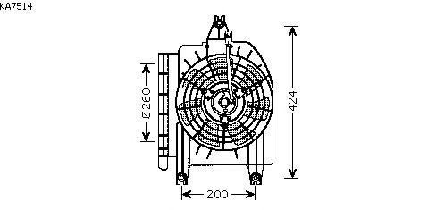 Ventilador, condensador del aire acondicionado KA7514