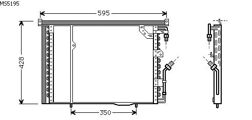 Condensator, airconditioning MS5195