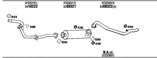 Система выпуска ОГ VW60607