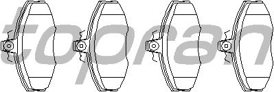 Комплект тормозных колодок, дисковый тормоз 110 653