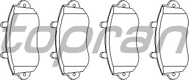 Комплект тормозных колодок, дисковый тормоз 207 086