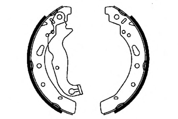 Комплект тормозных колодок; Комплект тормозных колодок, стояночная тормозная система 09-0680