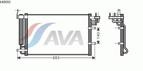 Condenser, air conditioning KA5093