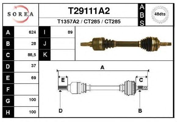 Arbre de transmission T29111A2