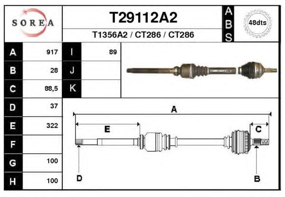 Arbre de transmission T29112A2