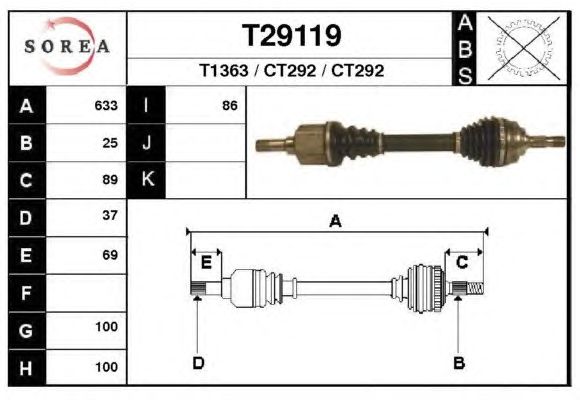 Árbol de transmisión T29119