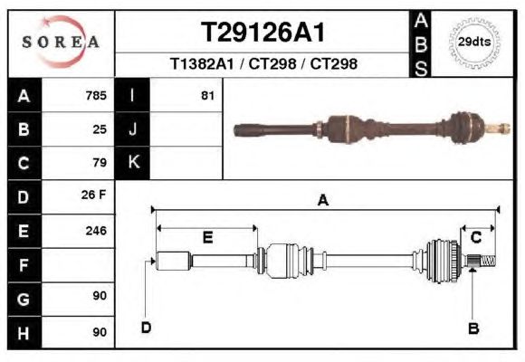 Arbre de transmission T29126A1