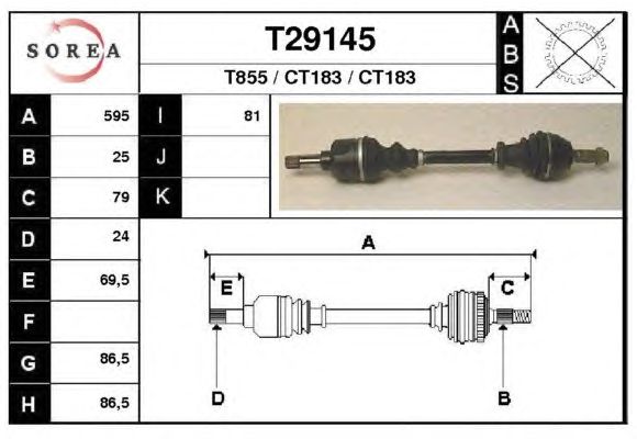 Arbre de transmission T29145