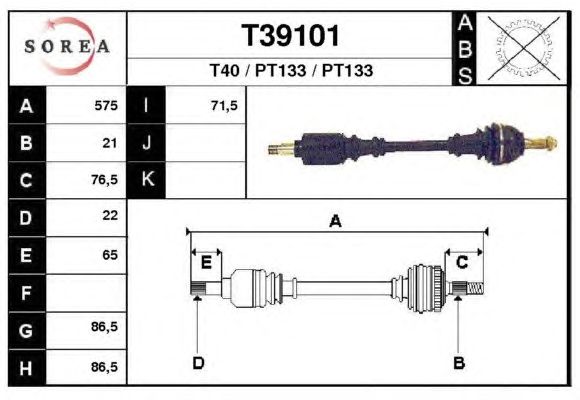 Árbol de transmisión T39101