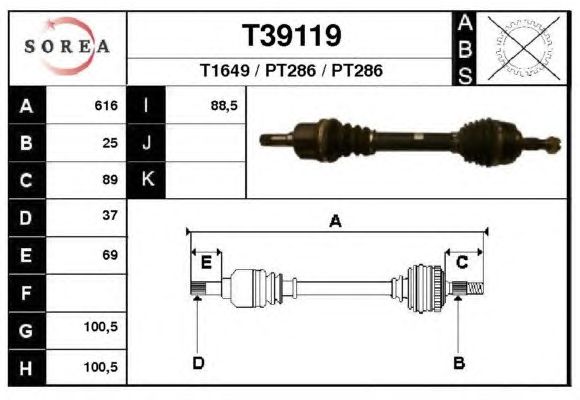 Árbol de transmisión T39119
