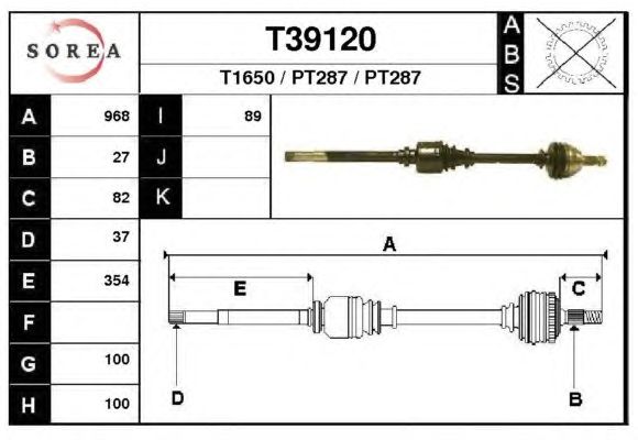 Árbol de transmisión T39120