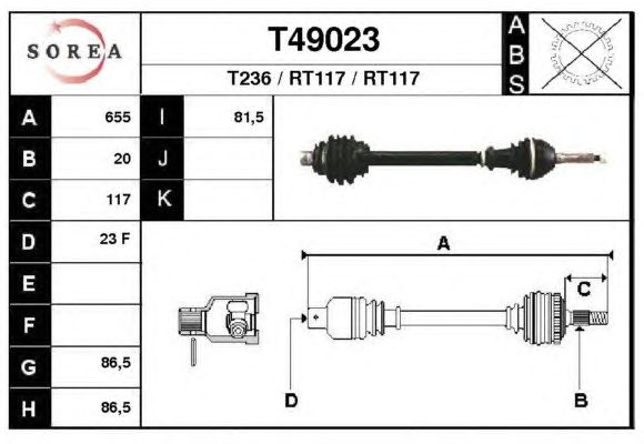 Veio de transmissão T49023