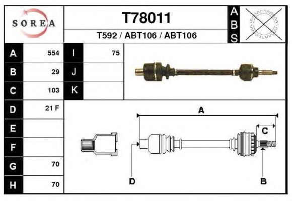 Árbol de transmisión T78011