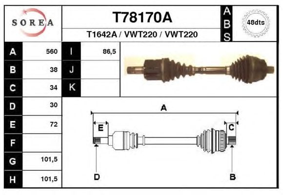 Antriebswelle T78170A
