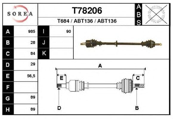 Antriebswelle T78206
