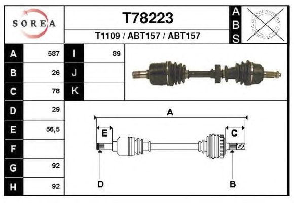 Árbol de transmisión T78223