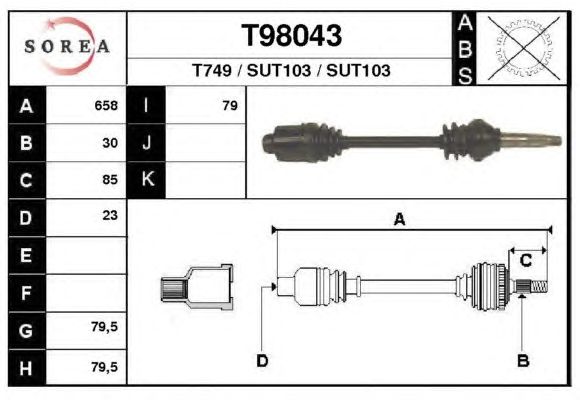 Arbre de transmission T98043