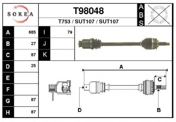 Veio de transmissão T98048