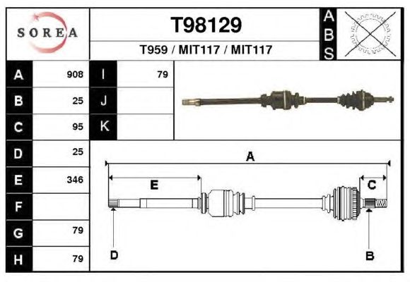 Árbol de transmisión T98129