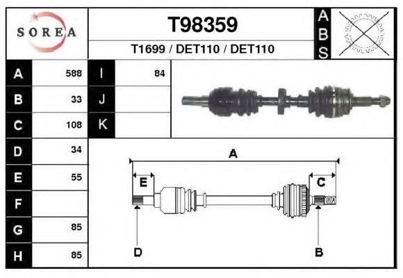 Albero motore/Semiasse T98359