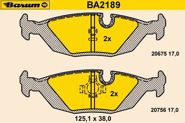Brake Pad Set, disc brake BA2189