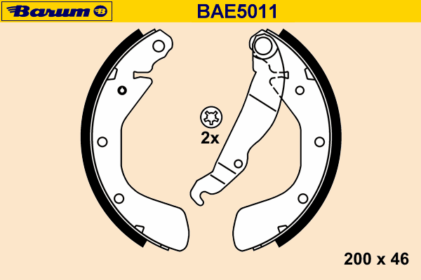Комплект тормозных колодок BAE5011