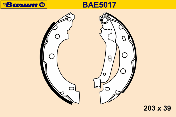 Bremsebakkesæt BAE5017