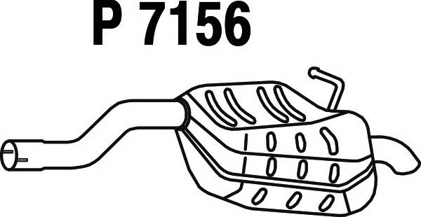 Глушитель выхлопных газов конечный P7156