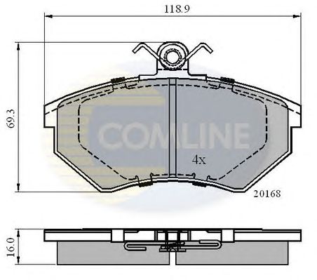 Комплект тормозных колодок, дисковый тормоз CBP0152