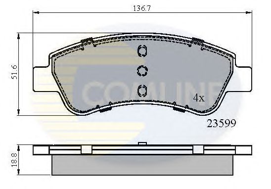Комплект тормозных колодок, дисковый тормоз CBP01525