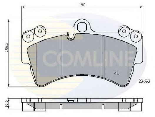 Комплект тормозных колодок, дисковый тормоз CBP01315