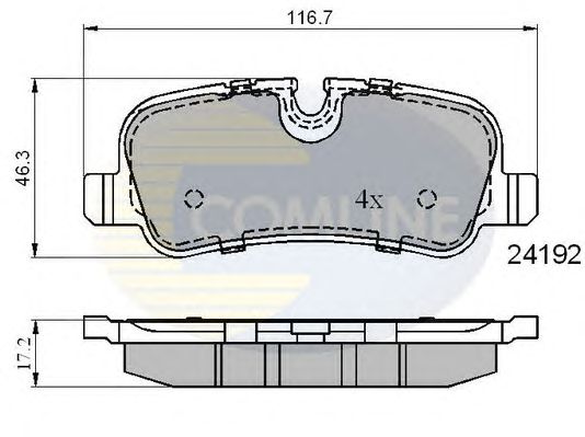 Комплект тормозных колодок, дисковый тормоз CBP01726