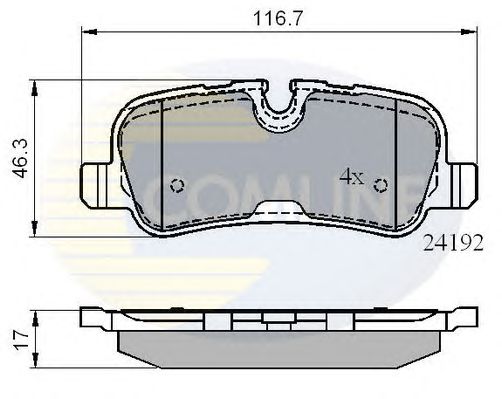 Комплект тормозных колодок, дисковый тормоз CBP02021