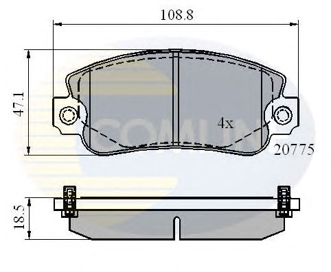 Комплект тормозных колодок, дисковый тормоз CBP4129