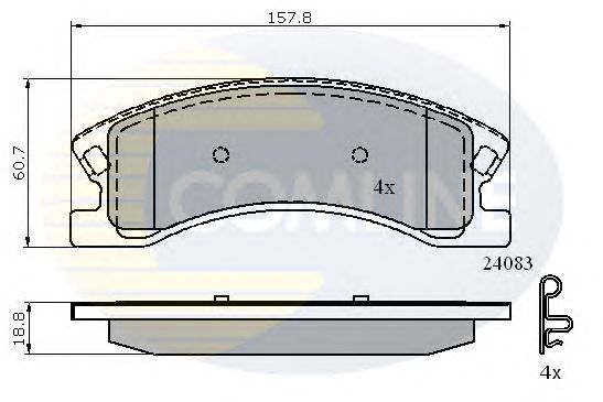 Комплект тормозных колодок, дисковый тормоз CBP31202