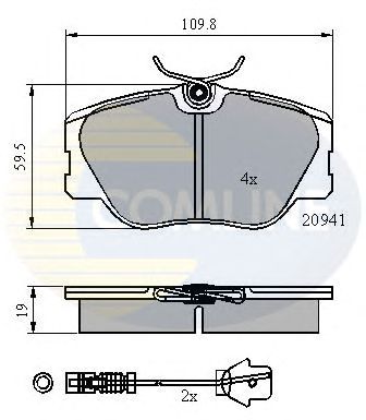 Комплект тормозных колодок, дисковый тормоз CBP2360