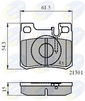 Комплект тормозных колодок, дисковый тормоз CBP01067