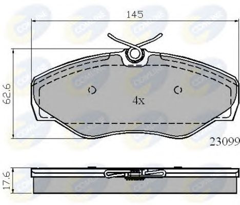 Комплект тормозных колодок, дисковый тормоз CBP01780