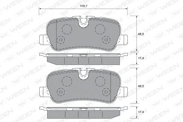 Комплект тормозных колодок, дисковый тормоз 151-2000