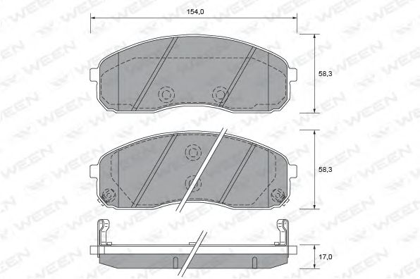 Brake Pad Set, disc brake 151-2593