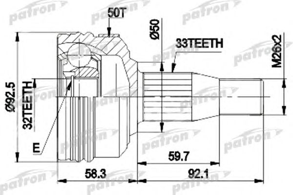 Joint Kit, drive shaft PCV8957