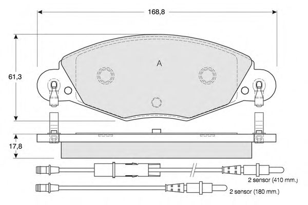 Комплект тормозных колодок, дисковый тормоз PF1332