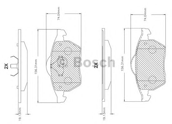 Комплект тормозных колодок, дисковый тормоз F 03B 150 263