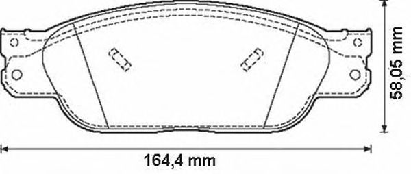 Kit de plaquettes de frein, frein à disque 573023J-AS