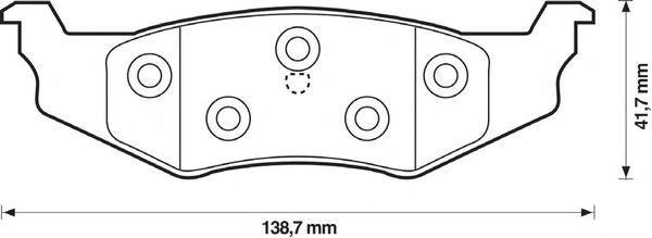Комплект тормозных колодок, дисковый тормоз 573069J