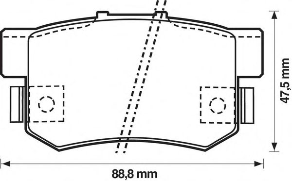 Комплект тормозных колодок, дисковый тормоз 572138B