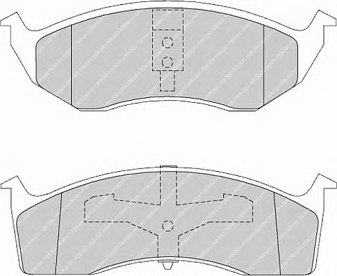 Комплект тормозных колодок, дисковый тормоз FDB1098