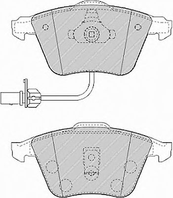 Комплект тормозных колодок, дисковый тормоз FDB1407