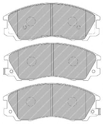 Комплект тормозных колодок, дисковый тормоз FDB1670
