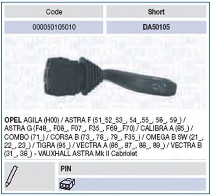 Steering Column Switch 000050105010